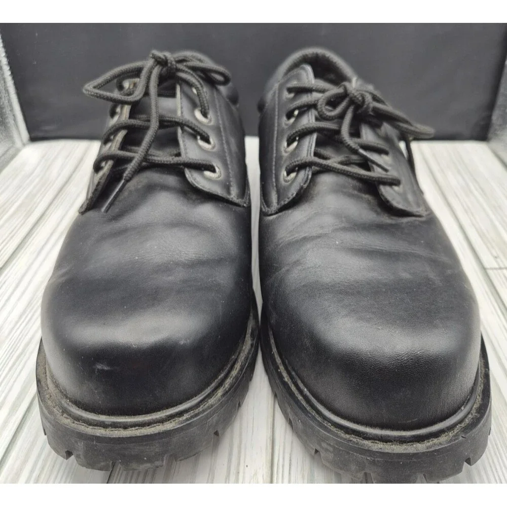 Skechers Cottonwood Elks Mens 11 Black Slip Resistant SR Work Shoes Relaxed Fit